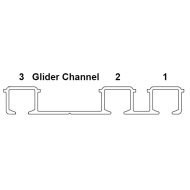 6293 Hand operated triple track system (White only)  up to 125cm Complete