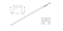 6465 Recess and Wave Recess Hand drawn systems. Medium profile. (For light weight applications), Now also available in Black