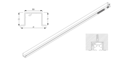 6870 Recess and Wave Recess Hand drawn systems. Medium profile. (For medium weight applications), Now also available in Black