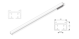 6970 Suspended systems. Large profile. (For heavy weight applications) Now also available in Black