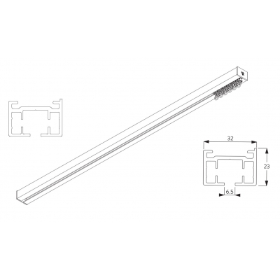 6970 Suspended systems. Large profile. (For heavy weight applications) Now also available in Black