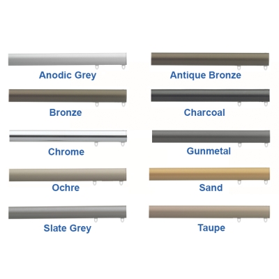 7610 (6130M) Anodic Grey, Antique Bronze, Bronze, Charcoal, Chrome, Gunmetal, Ochre, Sand, Slate Grey, Taupe