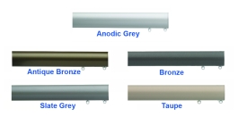 Anodic Grey, Antique Bronze, Bronze, Slate Grey, Taupe