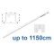 6465 Hand Operated recess & 6465 Wave Hand Operated, recess systems, White or Black. up to 1150cm Complete